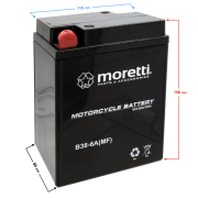 Akumulator Moretti 6V AGM (Gel) MB38-6A 