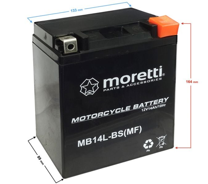 Akumulator Moretti AGM (Gel) MB14L-BS MF 