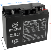 Akumulator Moretti (Gel) OT 12V/20 AH 