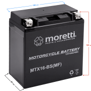 Akumulator Moretti AGM (Gel) MTX16 