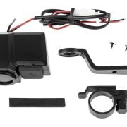 Biketec Gniazdo Usb Quick Charge 3.0 Z Woltomierzem I Wskaźnikiem Temperatury Zewnętrznej Montaż Na Kierownice 