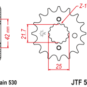 JT Zębatka Przednia JTF513 rozmiar 530 Standardowa