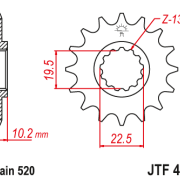 JT Zębatka Przednia JTF432 rozmiar 520 Standardowa