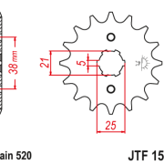JT Zębatka Przednia JTF1573 rozmiar 520 Standardowa