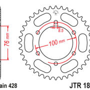 JT Zębatka Tylna JTR1844 rozmiar 428 Standardowa