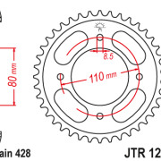 JT Zębatka Tylna JTR1219 rozmiar 428 Standardowa