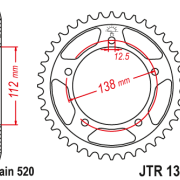 JT Zębatka Tylna JTR1316 rozmiar 520 Standardowa