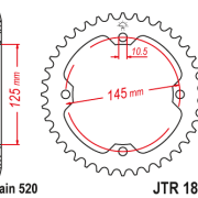 JT Zębatka Tylna JTR1857 rozmiar 520 Standardowa