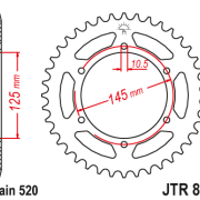 JT Zębatka Tylna JTR855 rozmiar 520 Standardowa
