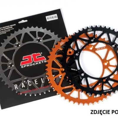 JT Zębatka Tylna JTR897 rozmiar 520 Aluminiowa pomarańczowa  Tył 50