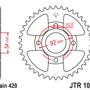 JT Zębatka Tylna JTR1078 rozmiar 420 Standardowa