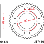 JT Zębatka Tylna JTR1910 rozmiar 520 Standardowa