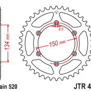 JT Zębatka Tylna JTR460 rozmiar 520 Standardowa