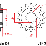 JT Zębatka Przednia JTF314 rozmiar 525 Standardowa