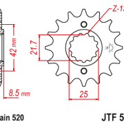 JT Zębatka Przednia JTF516 rozmiar 520 Standardowa