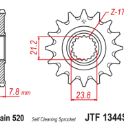 JT Zębatka Przednia JTF1344 rozmiar 520 Lekka samoczyszcząca