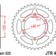 JT Zębatka Tylna JTR498 rozmiar 520 Standardowa