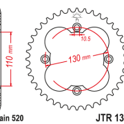 JT Zębatka Tylna JTR1350 rozmiar 520 Standardowa