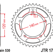 JT Zębatka Tylna JTR1797 rozmiar 530 Standardowa