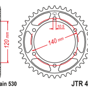 JT Zębatka Tylna JTR499 rozmiar 530 Standardowa