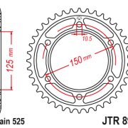 JT Zębatka Tylna JTR899 rozmiar 525 Standardowa