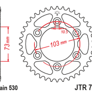 JT Zębatka Tylna JTR766 rozmiar 530 Standardowa