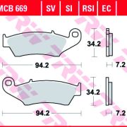 Klocki hamulcowe TRW MCB669 Sinter offroad
