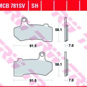 Klocki Hamulcowe TRW MCB781 Sinter street