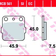 Klocki Hamulcowe TRW MCB561 Organic