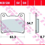 Klocki Hamulcowe TRW MCB530 Organic