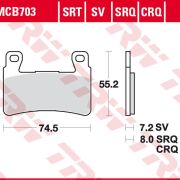 Klocki Hamulcowe TRW MCB703 Sinter street