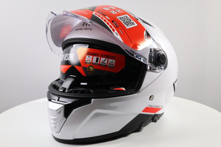 Kask MT THUNDER 4 SV Gloss Pearl White XL [Outlet] OUTLET #55 Gloss Pearl White