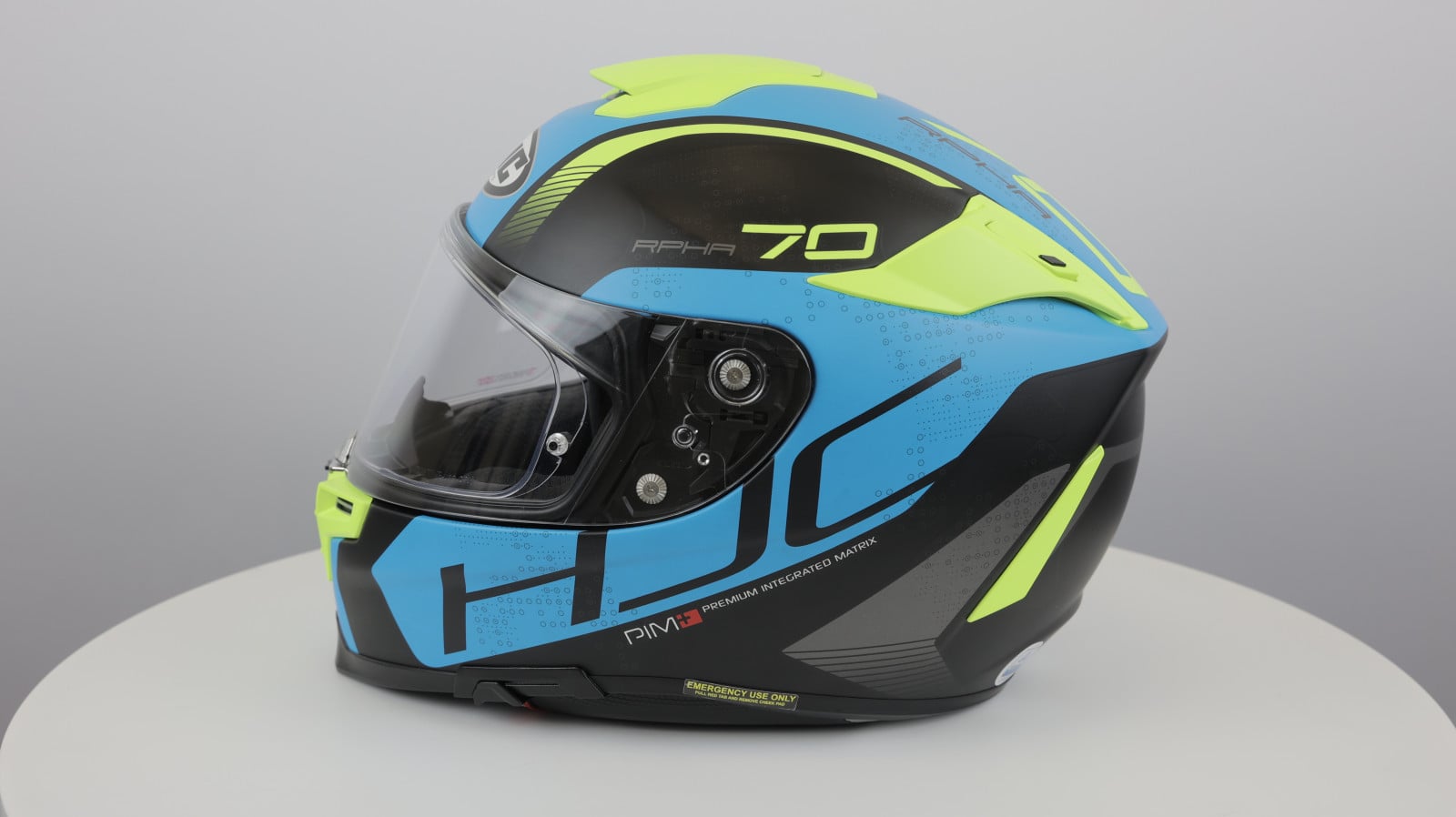Kask HJC RPHA 70 VIAS FLUO YELLOW/BLUE XL [Outlet]
