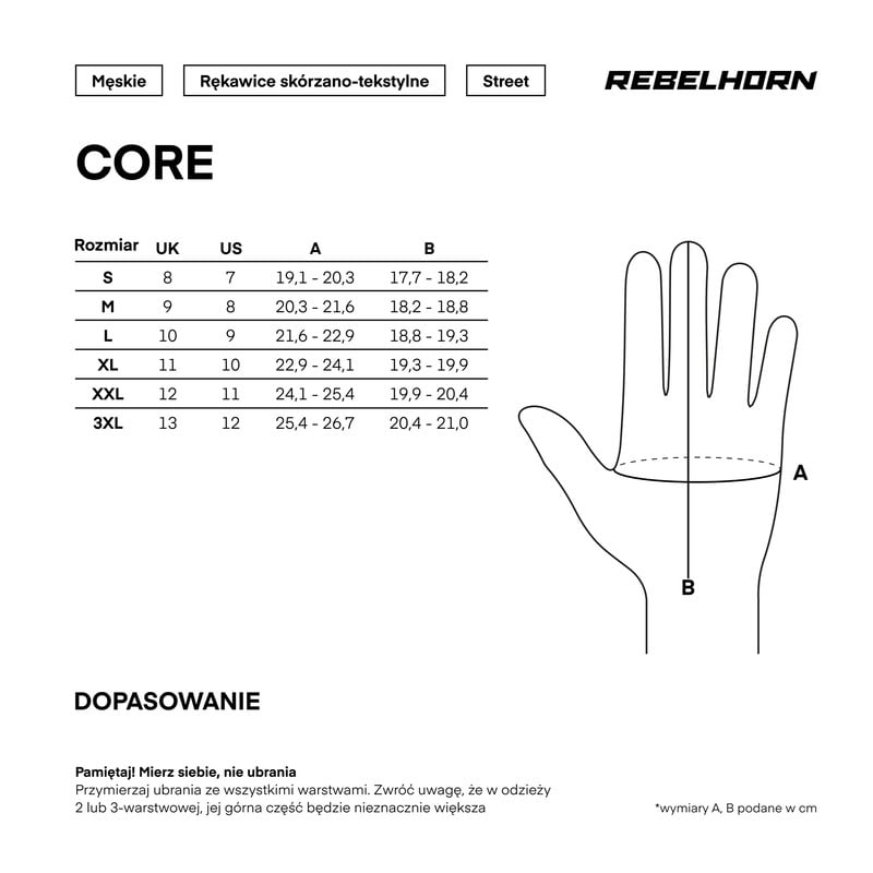 Rękawice Rebelhorn Core 