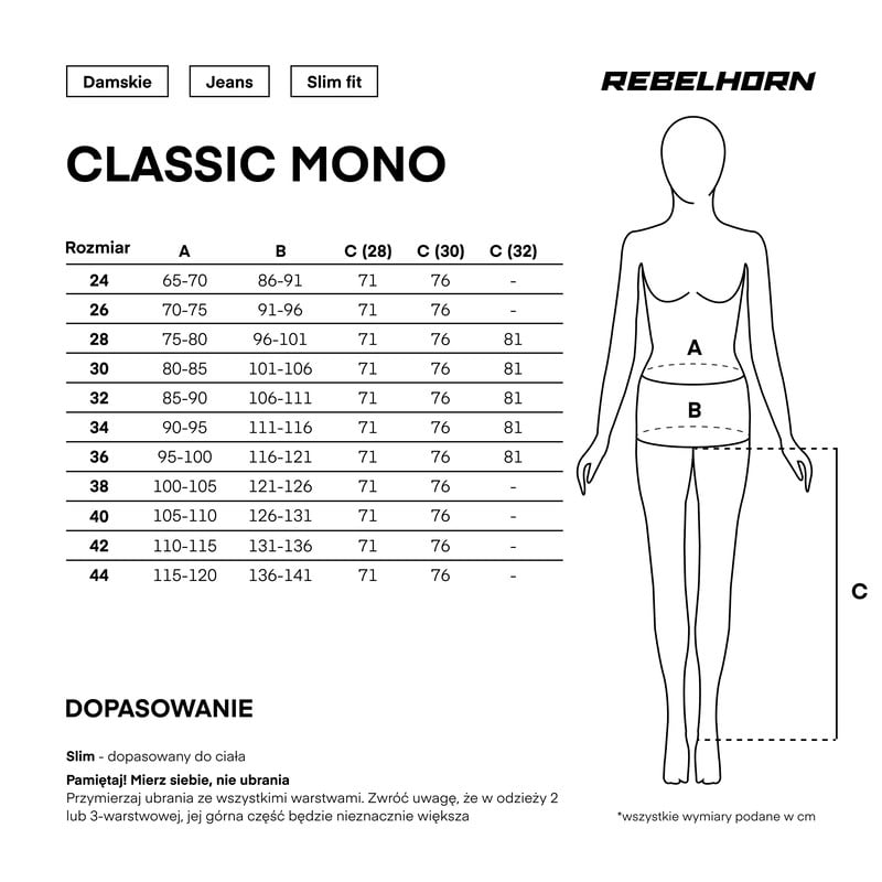 Spodnie Rebelhorn Classic Mono Lady