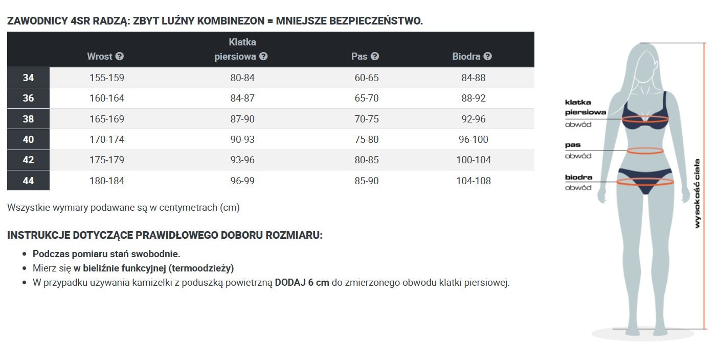 Kombinezon 4SR dla Kobiet